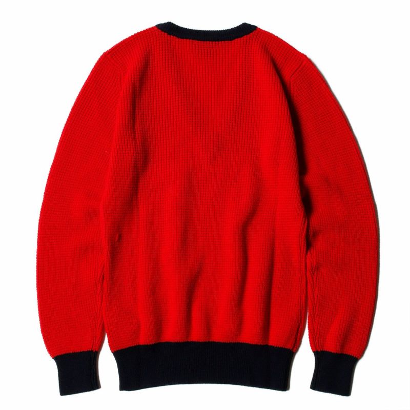 Ferrari｜フェラーリ ウィメンズ ウール PHC Vネック セーター｜ニット｜レッド