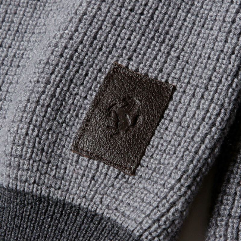 Ferrari｜フェラーリ ウィメンズ ウール PHC Vネック セーター｜ニット｜グレー