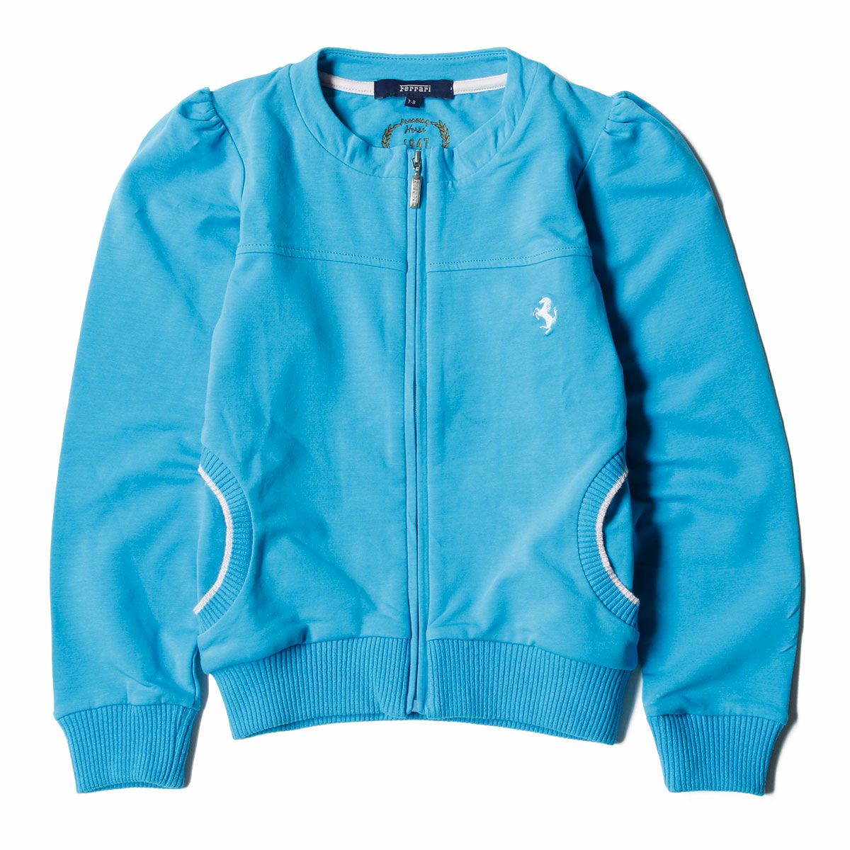 Ferrari｜フェラーリ キッズ ヴィンテージ ジップスウェット｜ニット｜ターコイズ