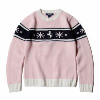 Ferrari｜フェラーリ キッズ ウール ジャガード ラウンドネック セーター｜ニット｜ピンク