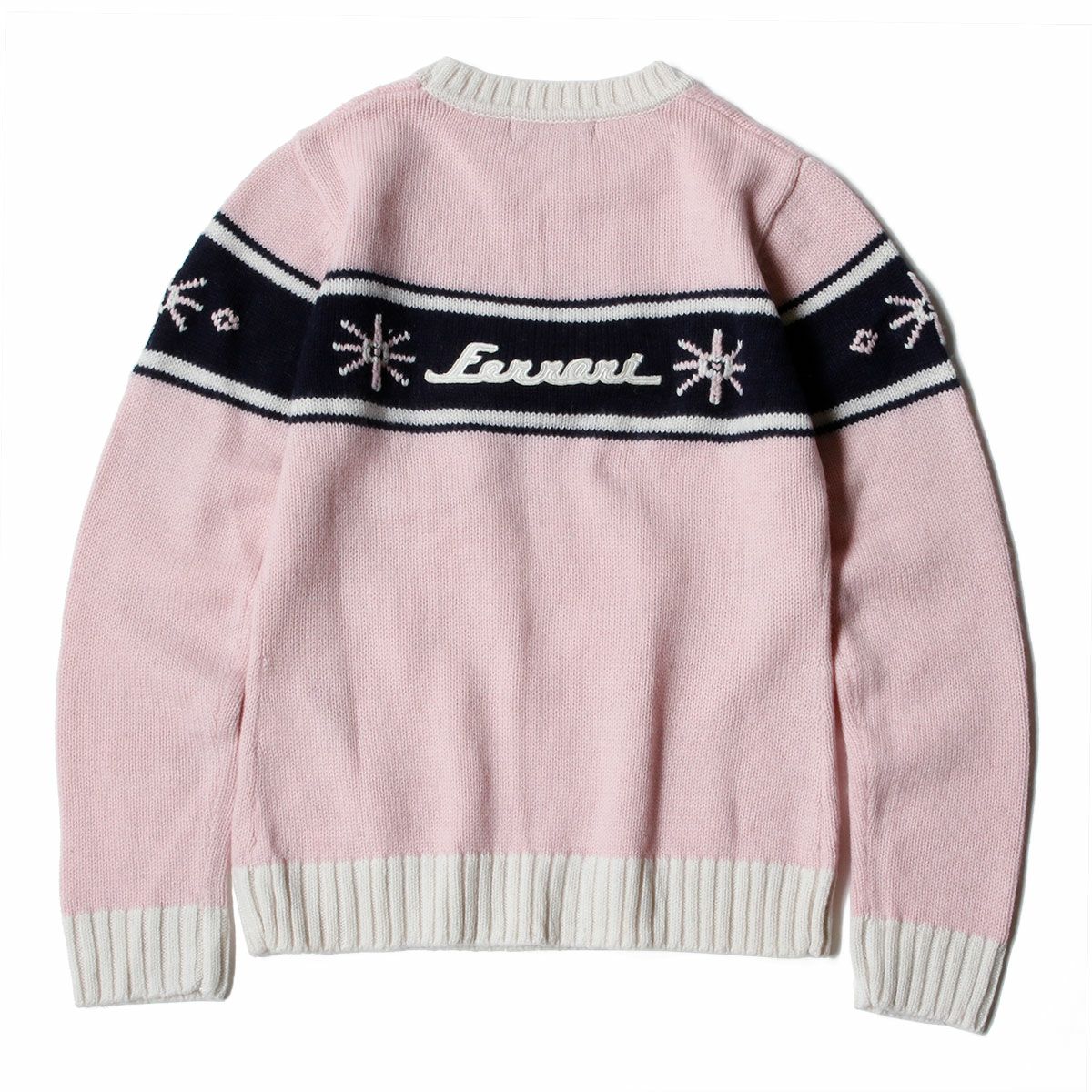 Ferrari｜フェラーリ キッズ ウール ジャガード ラウンドネック セーター｜ニット｜ピンク