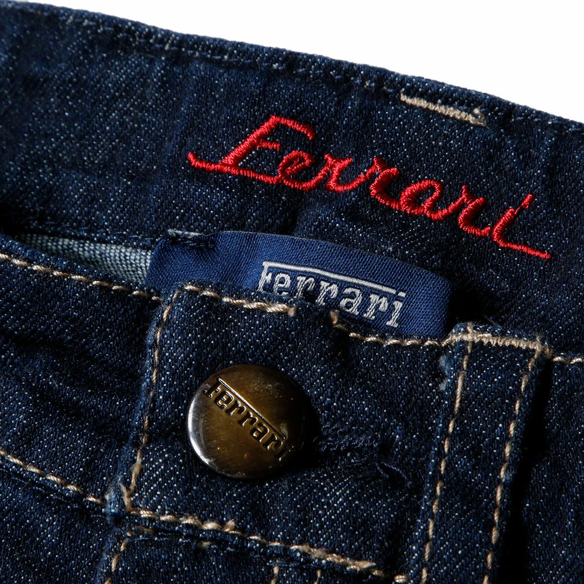 Ferrari｜フェラーリ キッズ 5ポケット ストーン ウォッシュ デニム｜パンツ｜インディゴ