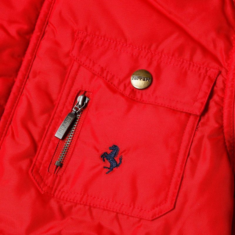 Ferrari｜フェラーリ キッズ フーデッド ジャケット｜アウター｜レッド