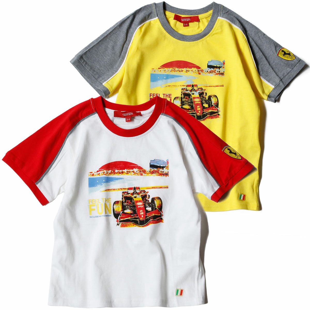 Ferrari｜フェラーリ キッズ FEEL THE SUN Tシャツ｜