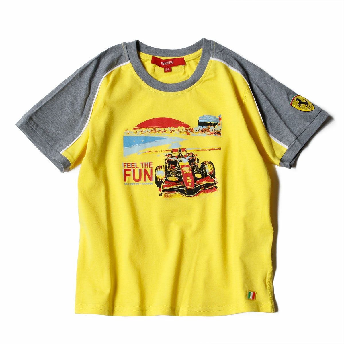 Ferrari｜フェラーリ キッズ FEEL THE SUN Tシャツ｜イエロー