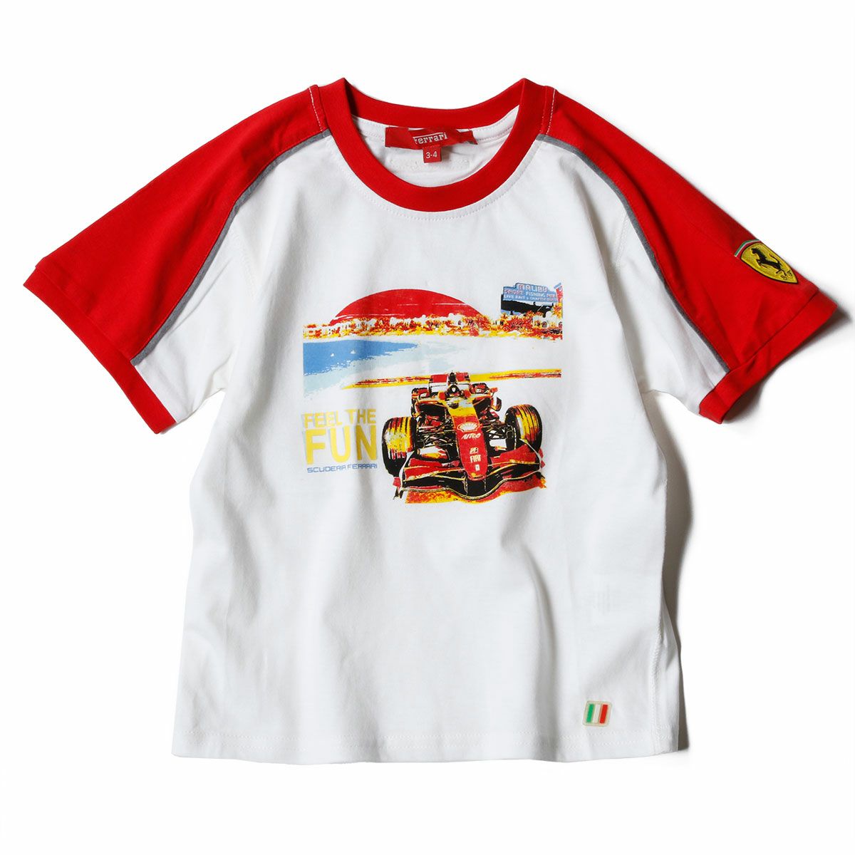 Ferrari｜フェラーリ キッズ FEEL THE SUN Tシャツ｜ホワイト