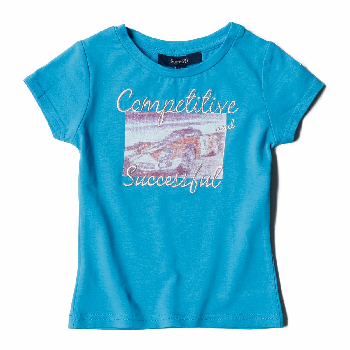 Ferrari｜フェラーリ キッズ Competitive Tシャツ｜ターコイズ