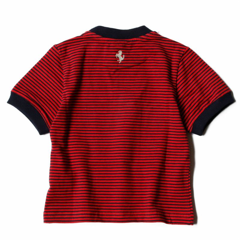 Ferrari｜フェラーリ キッズ ストライプ Tシャツ｜レッド