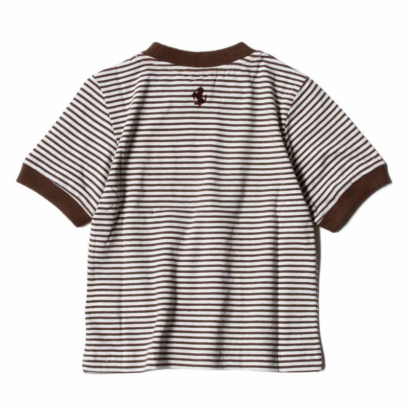 Ferrari｜フェラーリ キッズ ストライプ Tシャツ｜オフホワイト