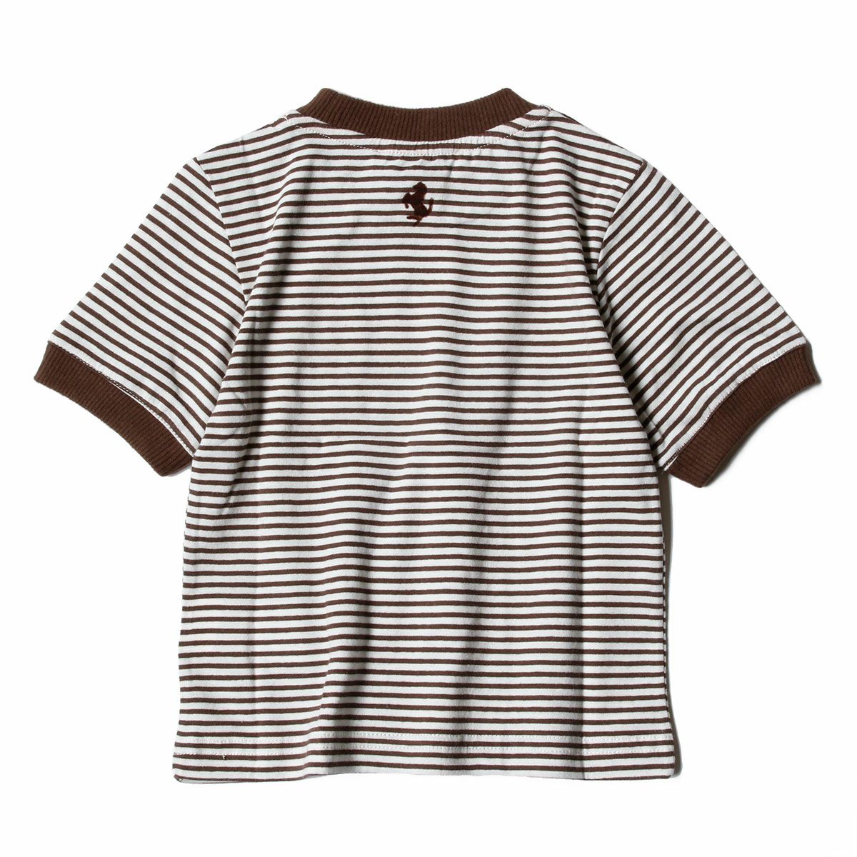 Ferrari｜フェラーリ キッズ ストライプ Tシャツ｜オフホワイト