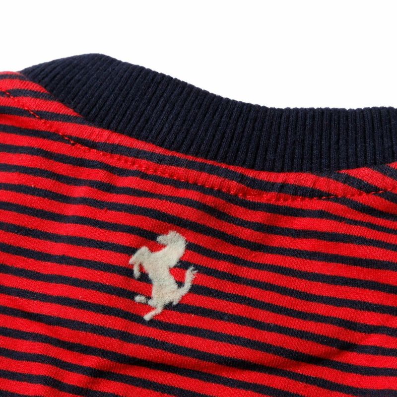 Ferrari｜フェラーリ キッズ ストライプ Tシャツ｜レッド