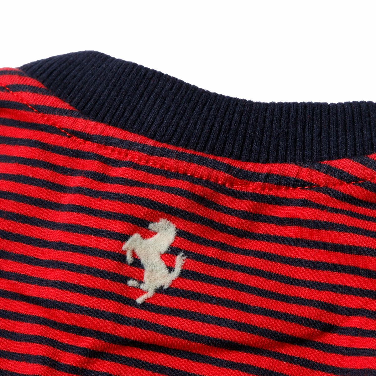 Ferrari｜フェラーリ キッズ ストライプ Tシャツ｜レッド
