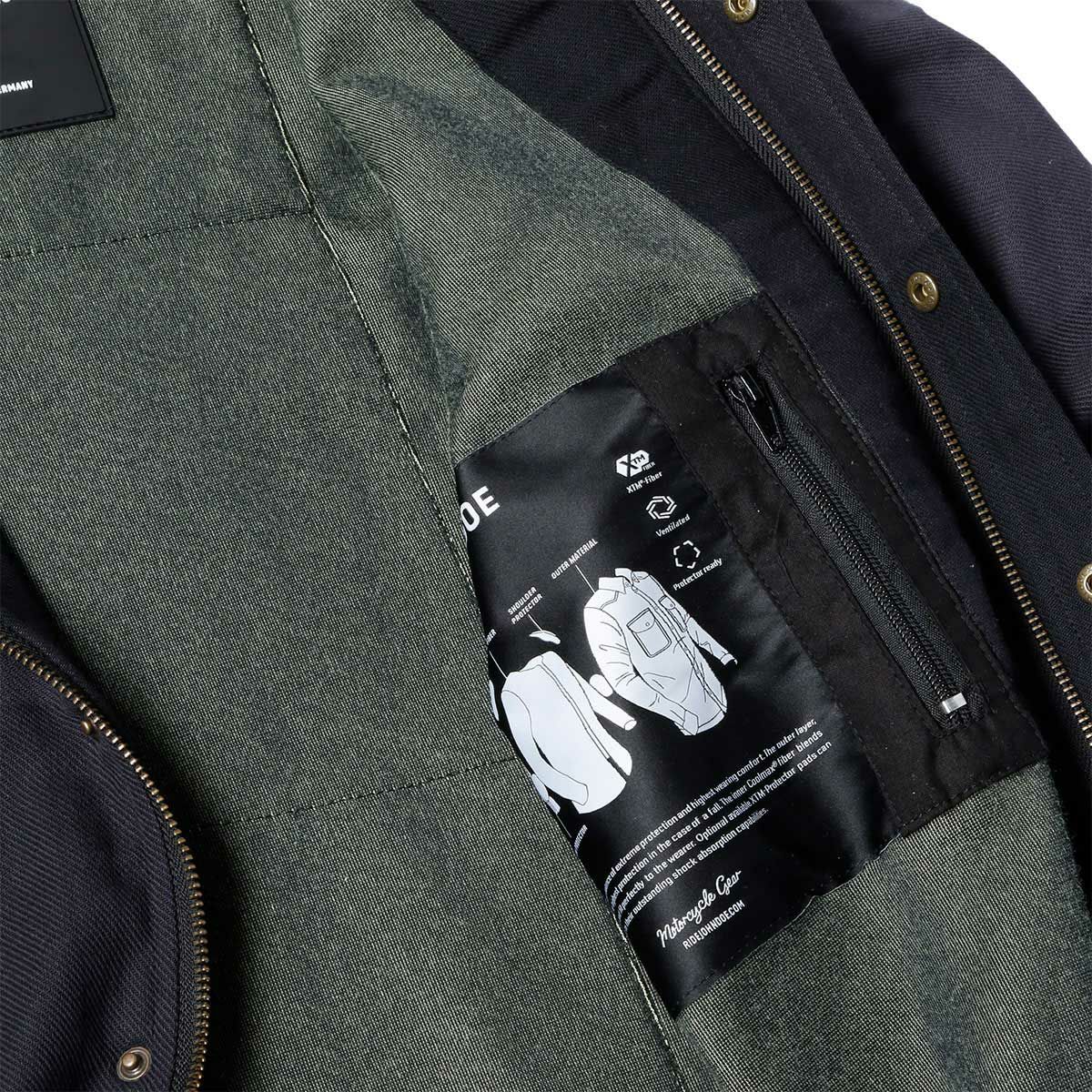 John Doe｜XTM モトシャツ ビッグブロック｜ファブリック｜グレー×ブラック