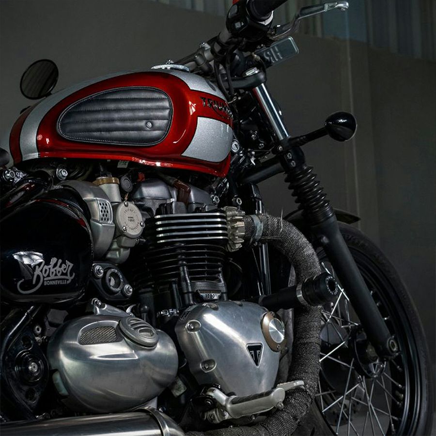 Trip Machine｜タンクパッド レザー クラシック ストライプ｜その他雑貨｜ブラック｜使用イメージ