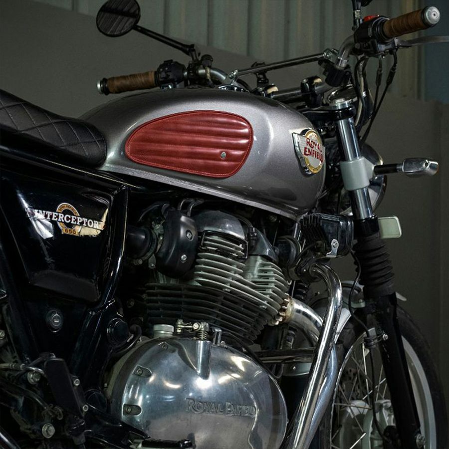 Trip Machine｜タンクパッド レザー クラシック ストライプ｜その他雑貨｜チェリーレッド｜使用イメージ