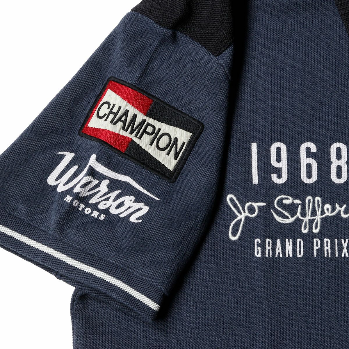 Warson Motors｜シフェール ブランズハッチ ポロ｜ポロシャツ｜ダークブルー