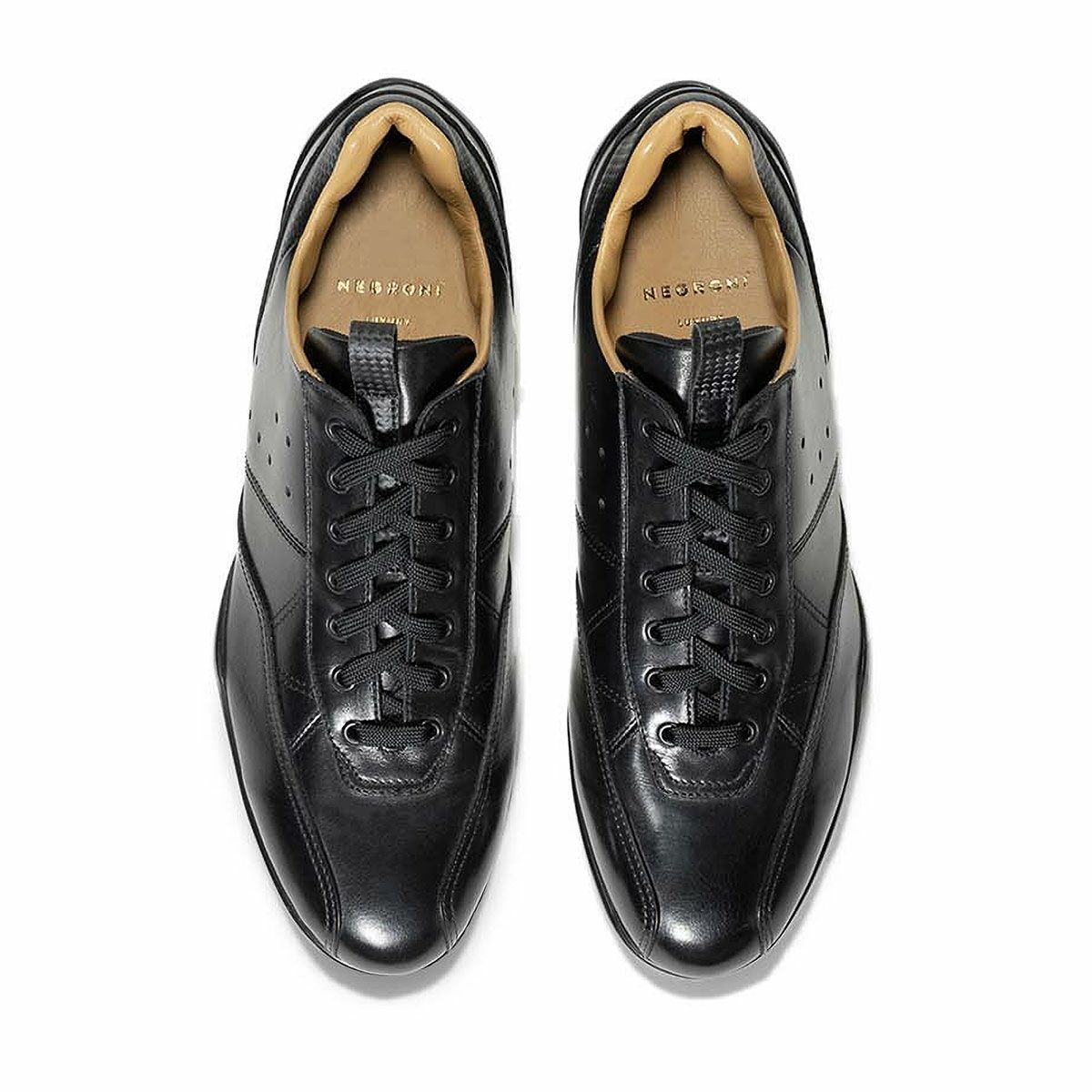 NEGRONI｜スピアヘッド ウェットトラックカーフ｜スニーカー｜ブラック