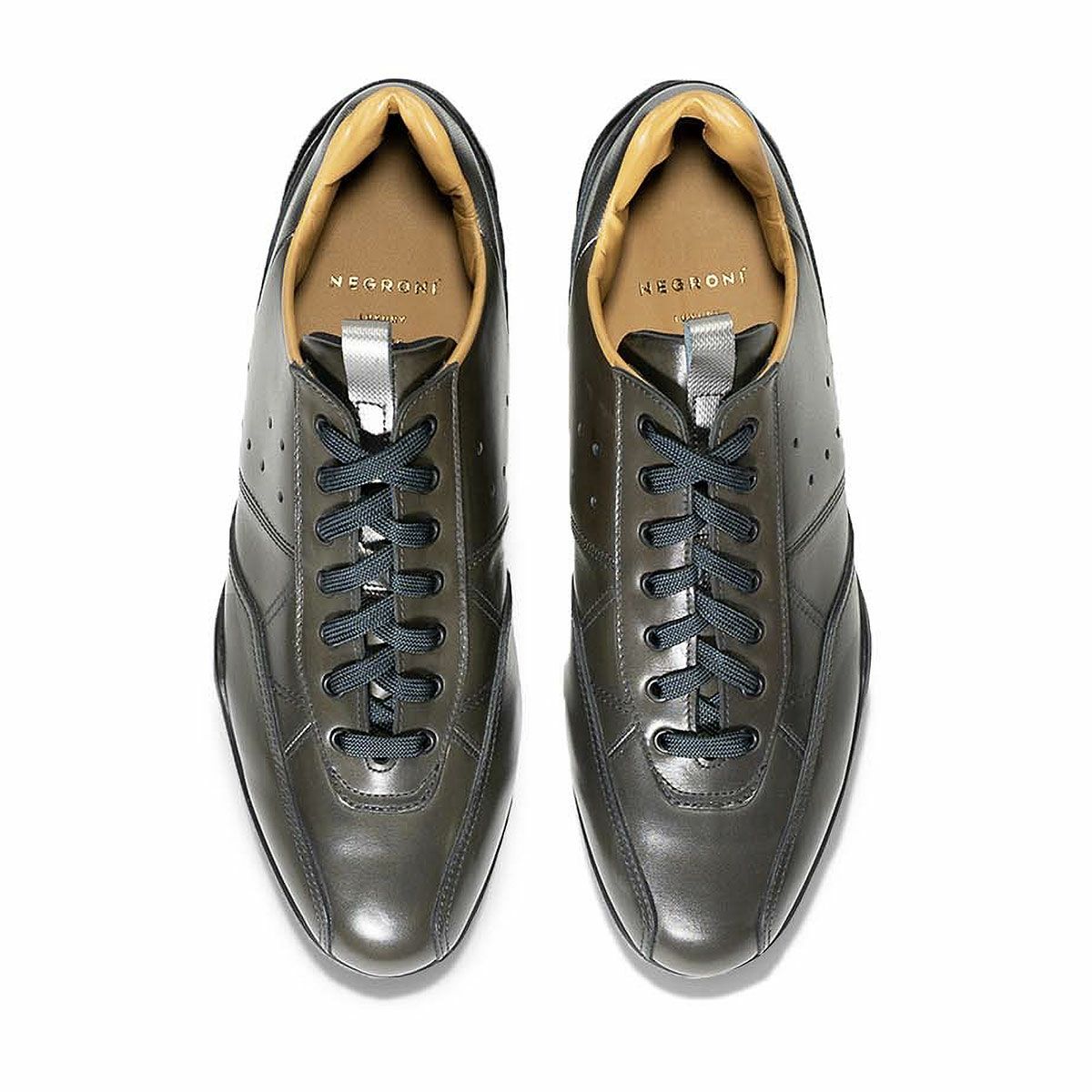 NEGRONI｜スピアヘッド ウェットトラックカーフ｜スニーカー｜コーニッシュグレー