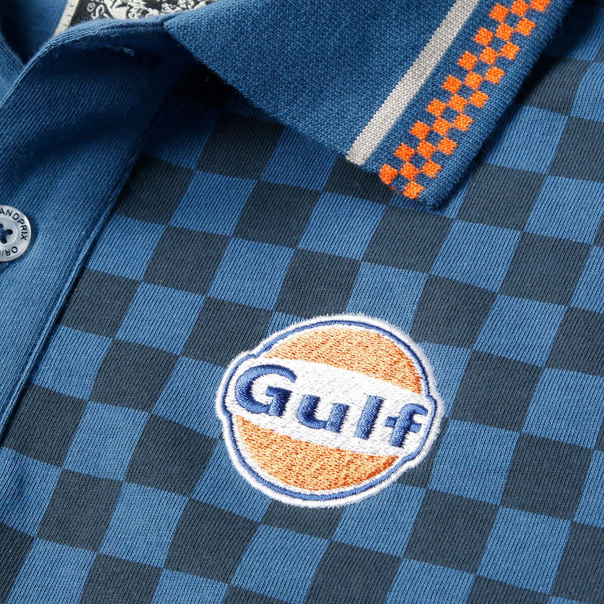 GULF｜ガルフ レーシング ポロ ロング｜ポロシャツ｜ブルー