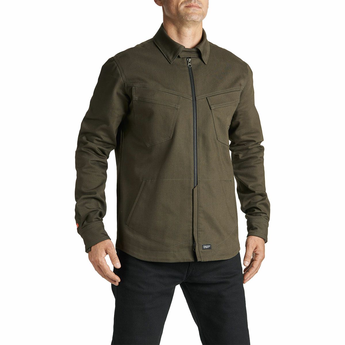 PANDO MOTO｜カポ コア 02｜ファブリック｜カーキ｜モデル着用