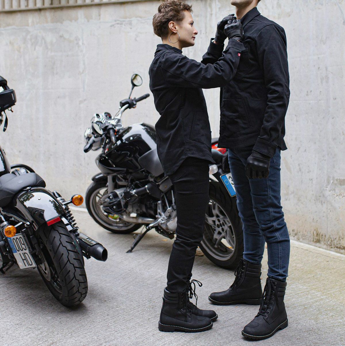 PANDO MOTO｜カポ コア 03｜ファブリック｜ブラック｜モデル着用