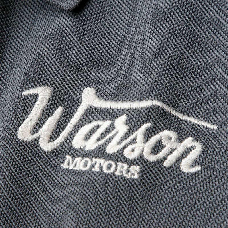 Warson Motors｜ドライバーズ クラブ ポロ｜ポロシャツ｜ガンメタリック