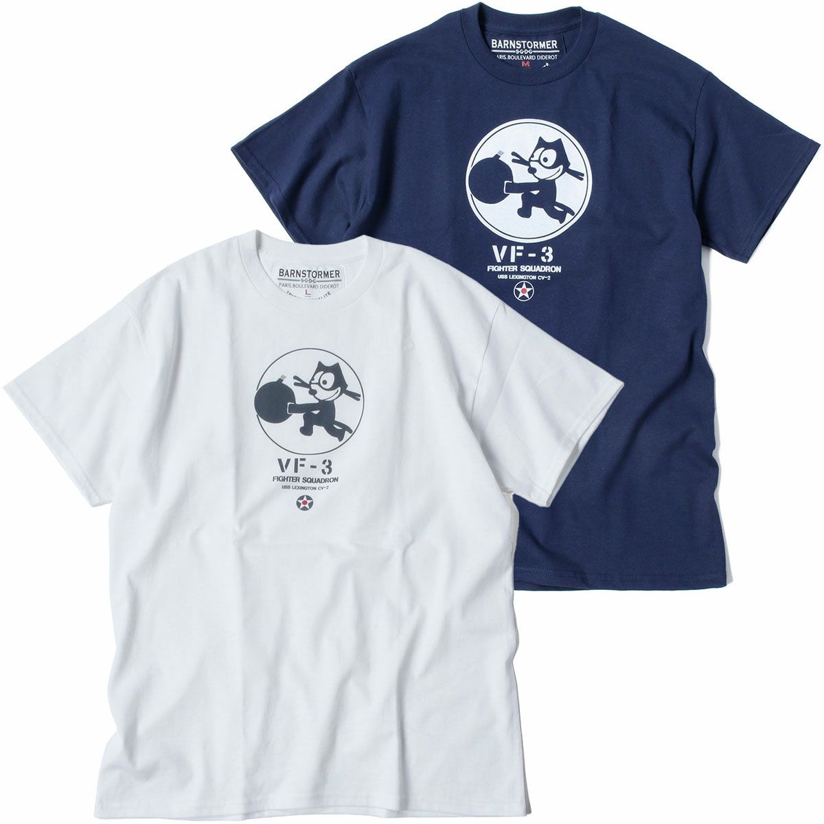 BARNSTORMER｜VF-3 FIGHTER SQUADRON USS LEXINGTON CV-2 Tシャツ｜