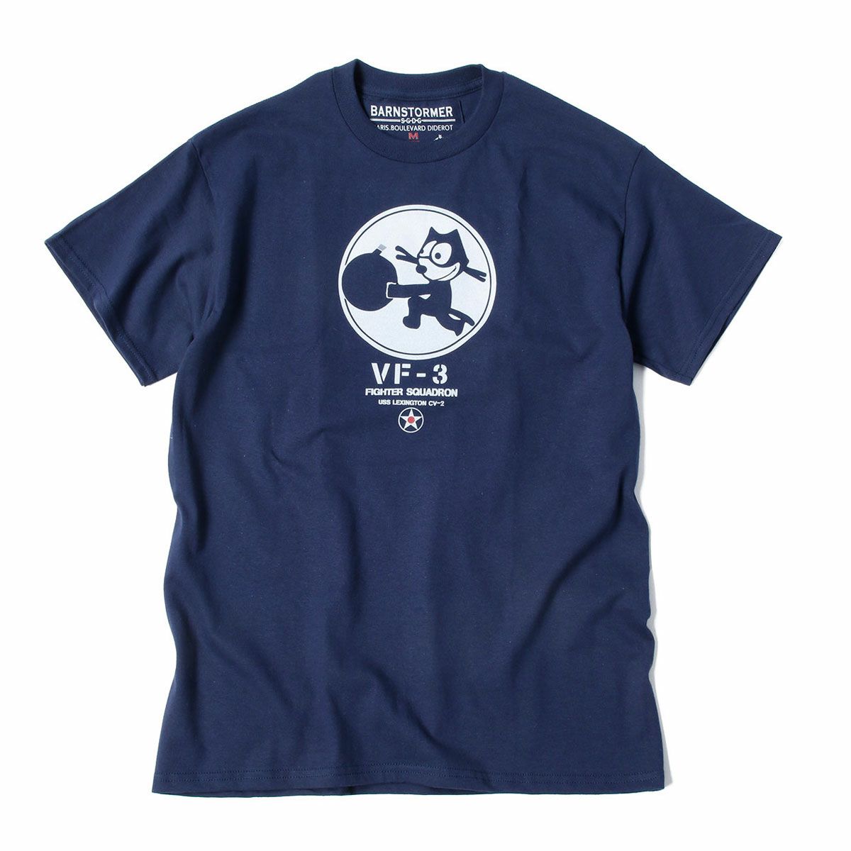 BARNSTORMER｜VF-3 FIGHTER SQUADRON USS LEXINGTON CV-2 Tシャツ｜マリンブル－
