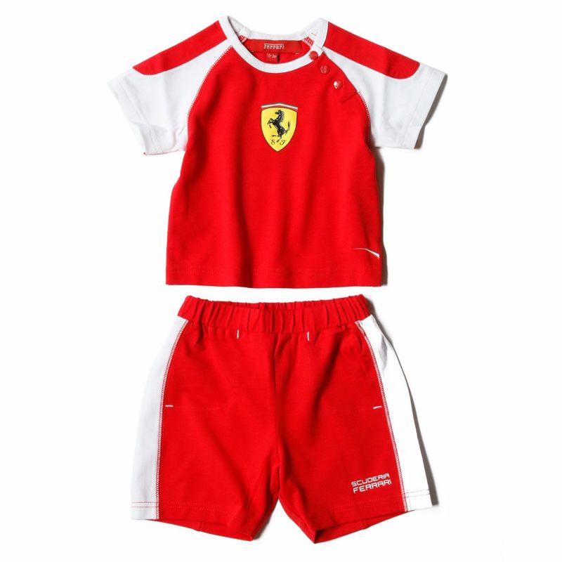 Ferrari｜フェラーリ キッズ Tシャツ + ハーフパンツ上下セット｜Tシャツ