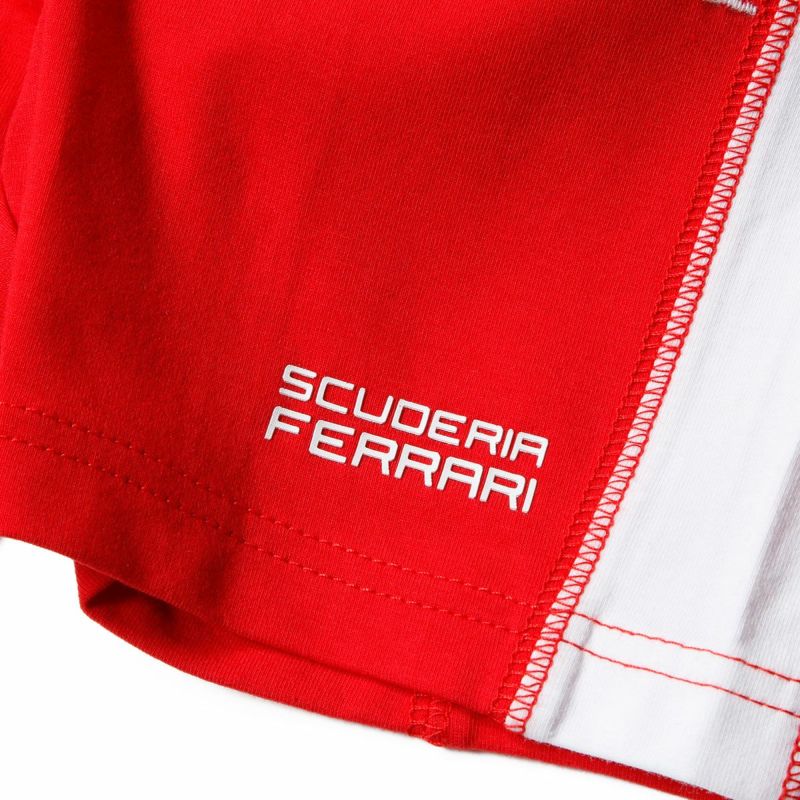 Ferrari｜フェラーリ キッズ Tシャツ + ハーフパンツ上下セット｜Tシャツ｜レッド