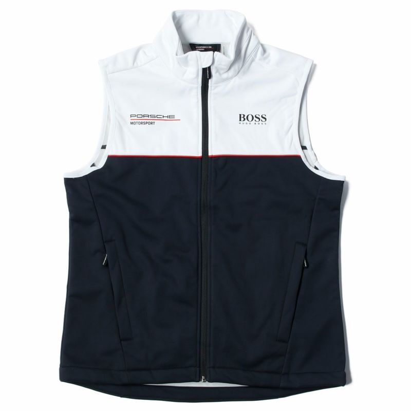 PORSCHE｜ポルシェ RP チーム ジレ｜ベスト｜ブラック×ホワイト