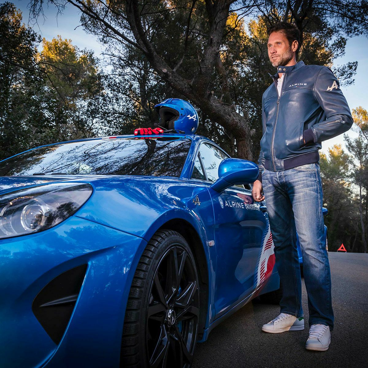 CLASSIC LEGEND MOTORS｜アルピーヌ JEAN レザージャケット｜アウター｜ロイヤルブルー