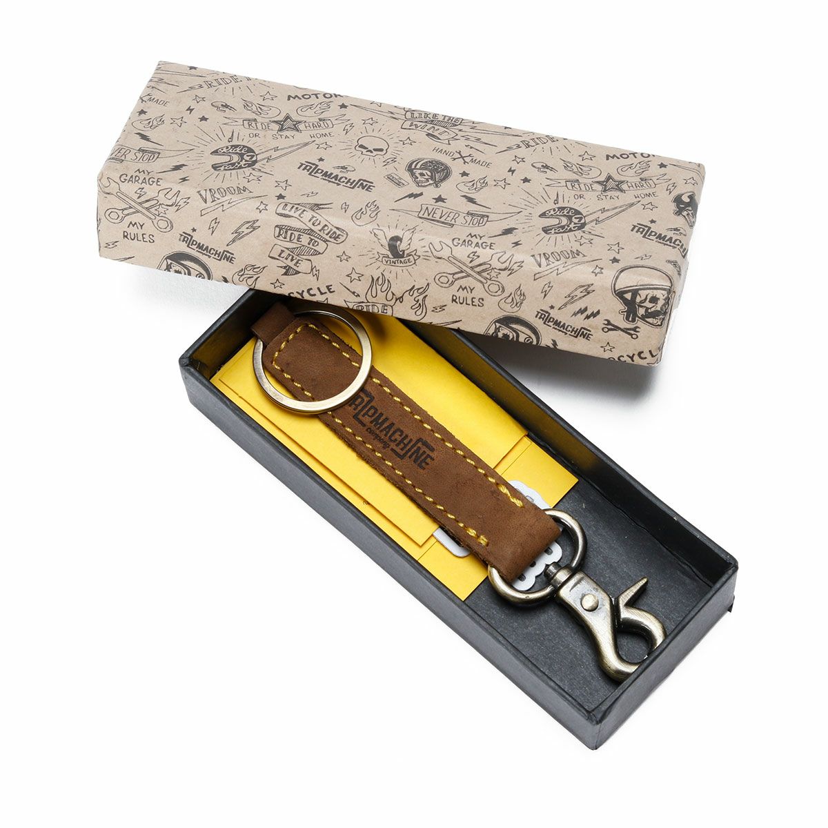 Trip Machine｜クラシック キーリング｜キーホルダー｜タバコブラウン