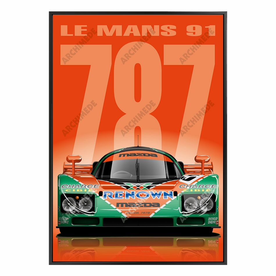 Le Mans 24h｜THE WINNERS 2 (100 × 70cm)｜ポスター｜LMAZ787B1991-ORANGE