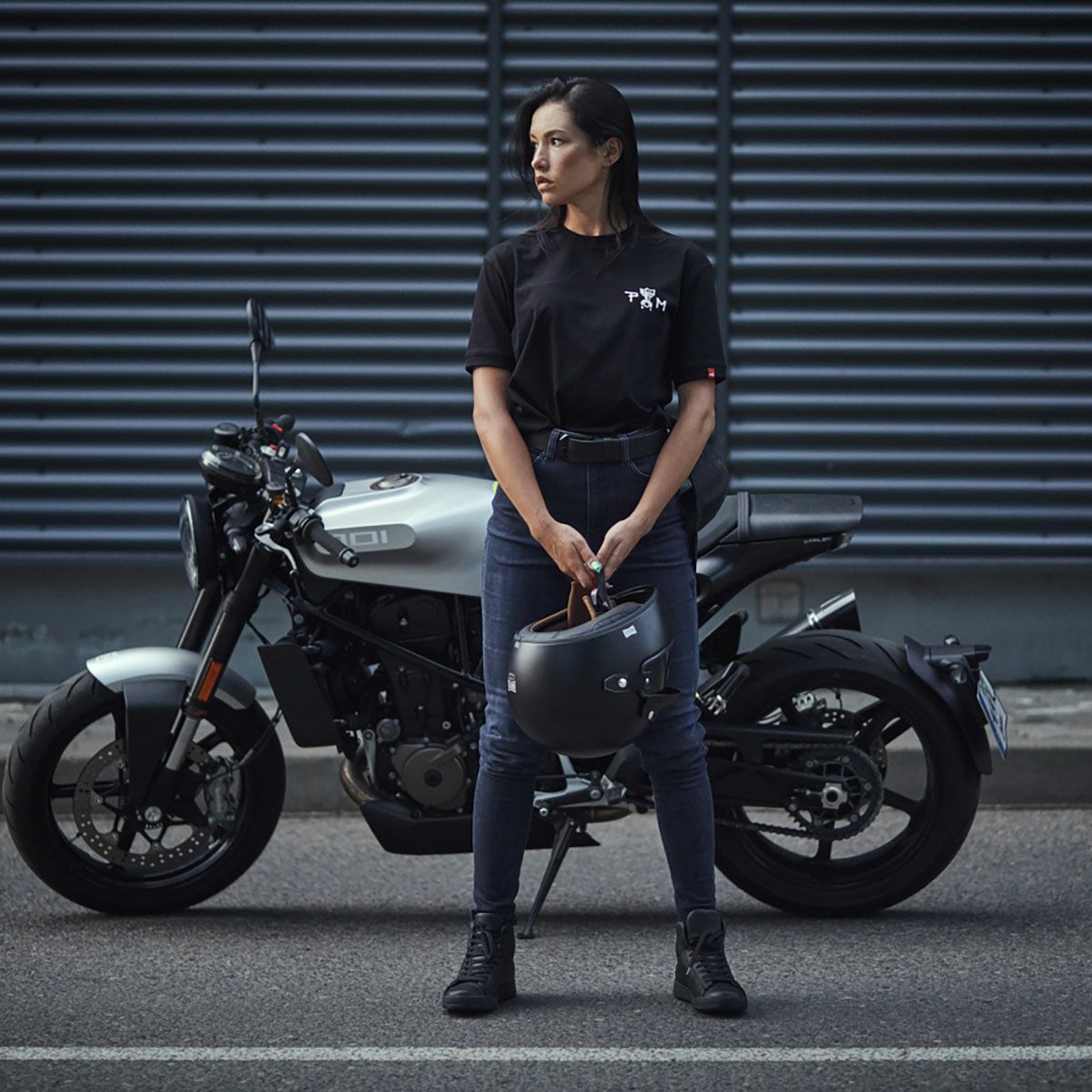 PANDO MOTO｜クサリ コア 02｜デニム｜ダークブルー