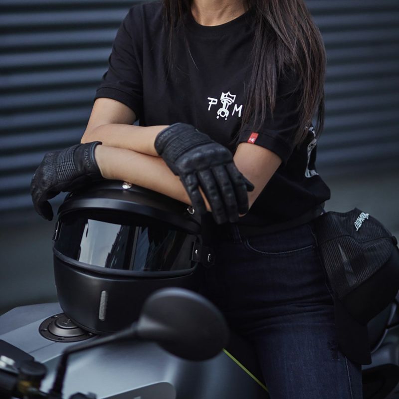 PANDO MOTO スキニー ライディング デニム パンツ ブラック W28 楽天