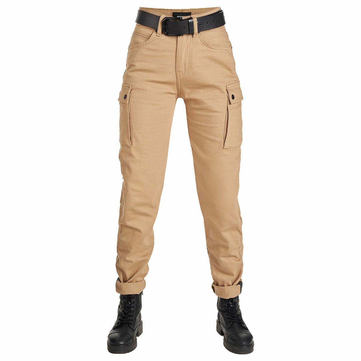 PANDO MOTO｜ミラ カーゴ ベージュ｜チノ・カーゴ｜サンド｜モデル着用