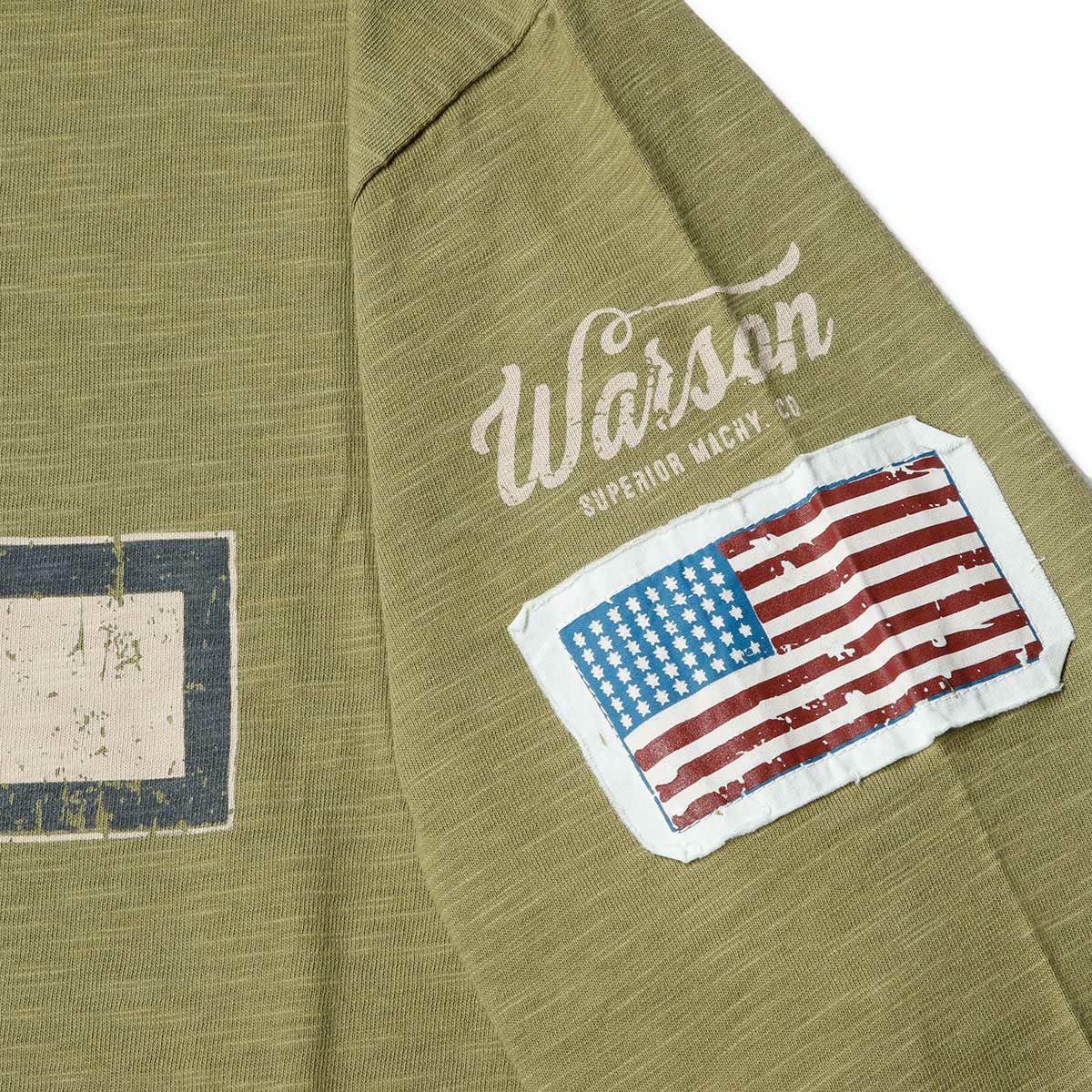 Warson Motors｜エアボーン ロングスリーブ Tシャツ｜オリーブ