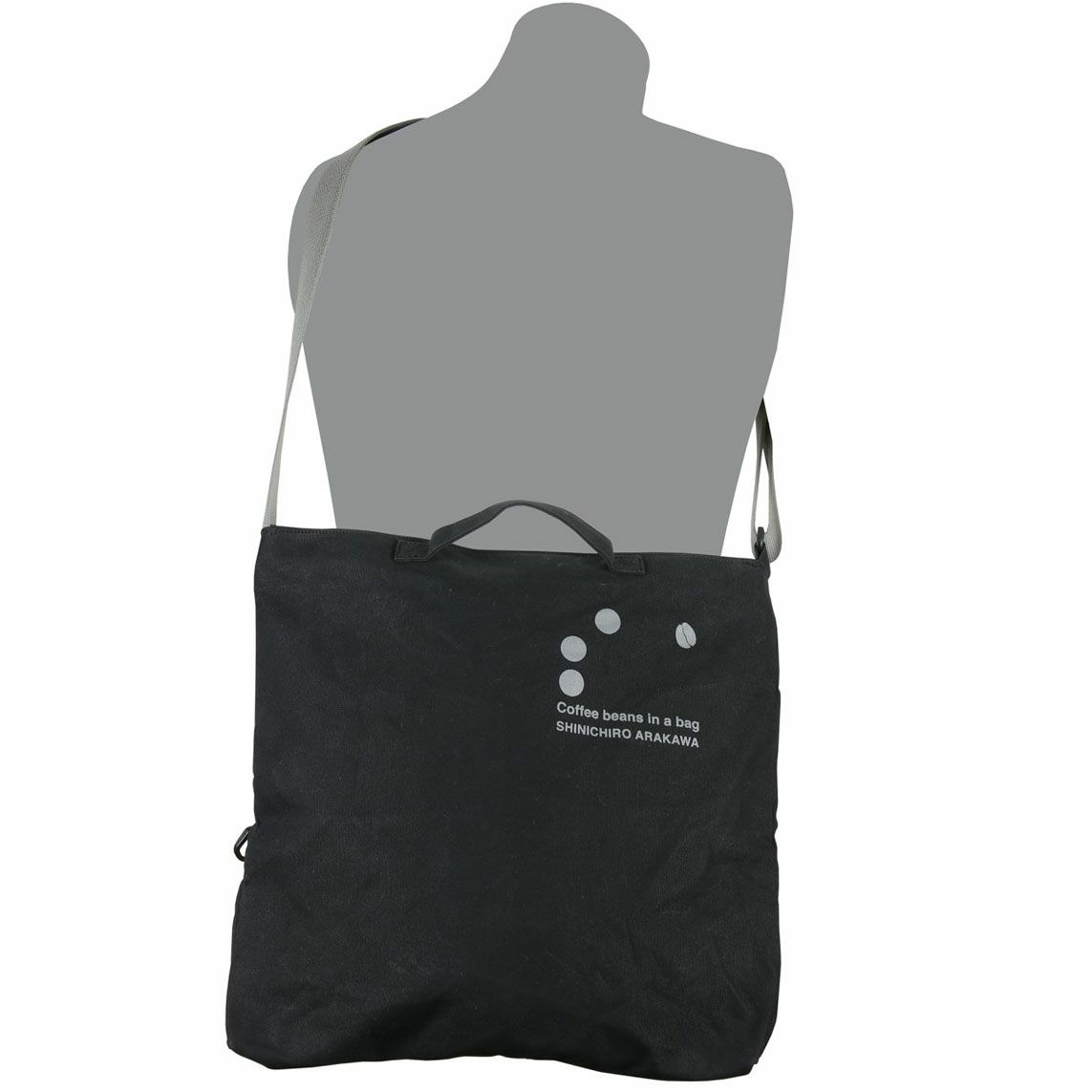 SHINICHIRO ARAKAWA｜コーヒー ビーンズ バッグ｜ショルダー｜ブラック｜使用イメージ