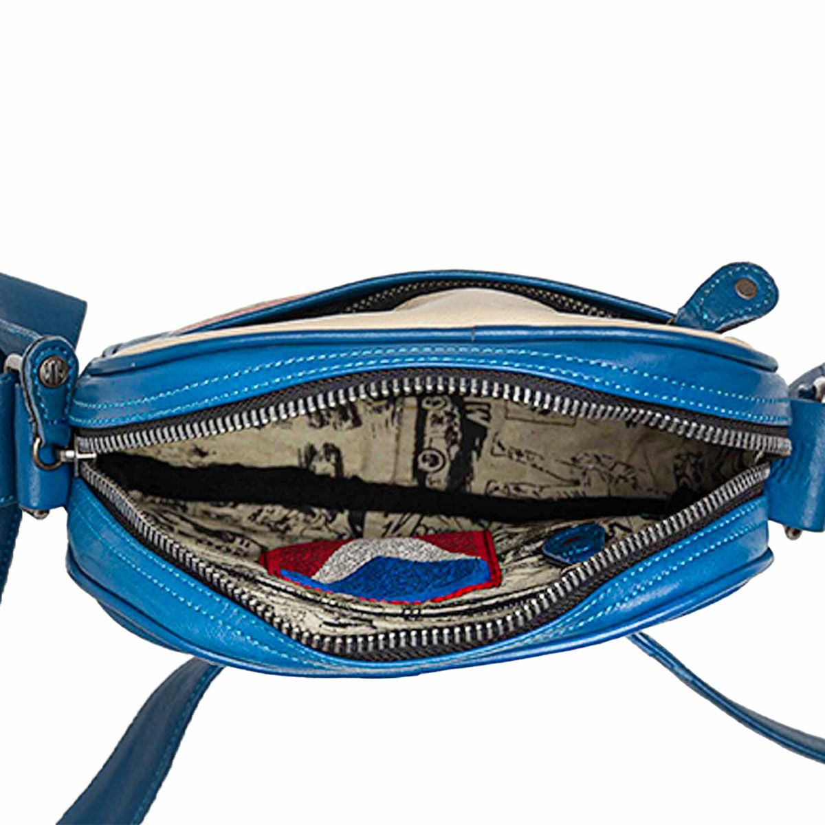 CLASSIC LEGEND MOTORS｜ミシェル・ヴァイヨン BOB レザー サコッシュ バッグ｜ショルダーバッグ｜ブルー