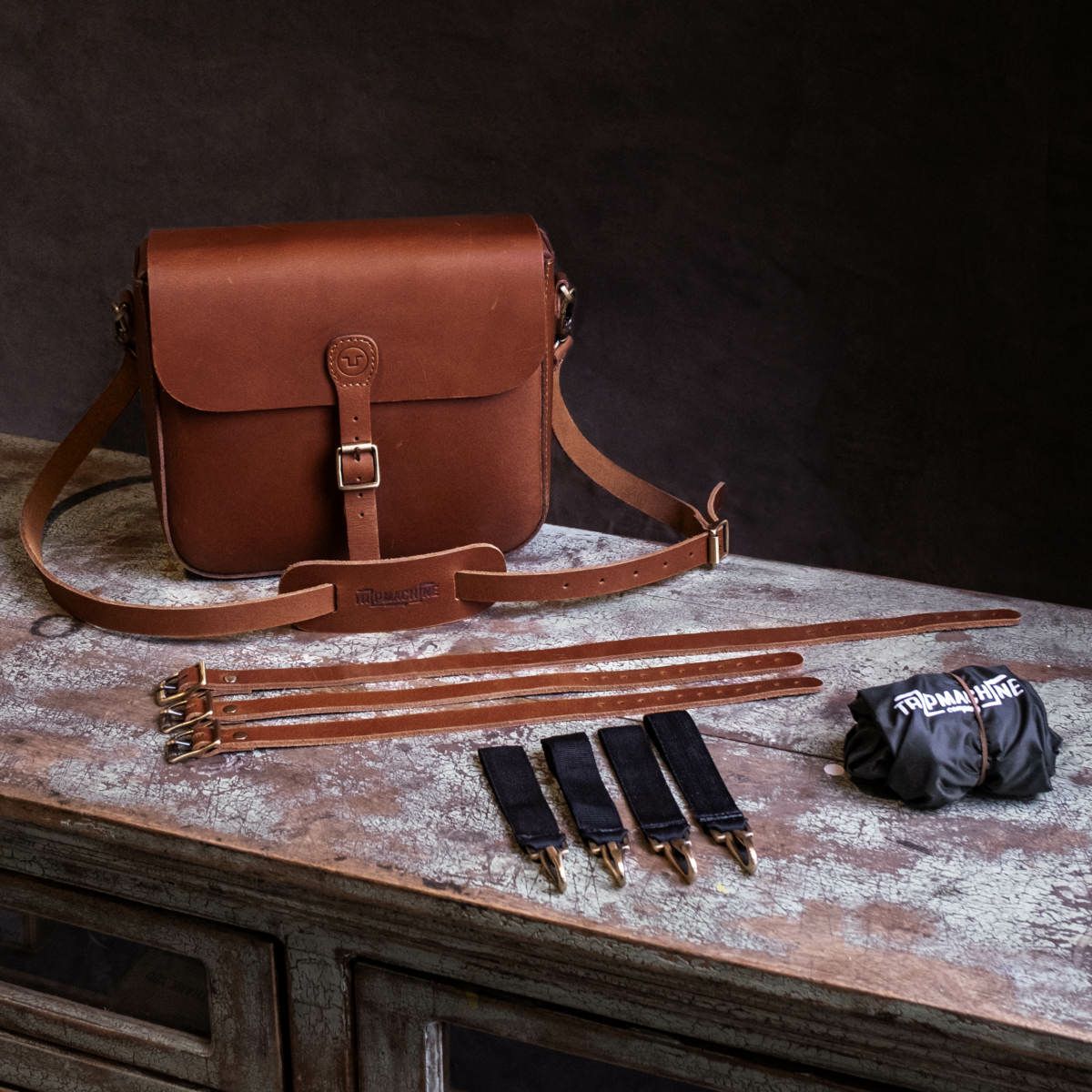 Trip Machine｜クラシック パニア｜ショルダー｜コニャック｜使用イメージ