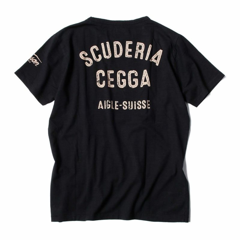 Warson Motors｜スクーデリア Cegga ロゴ Tシャツ｜カーボン
