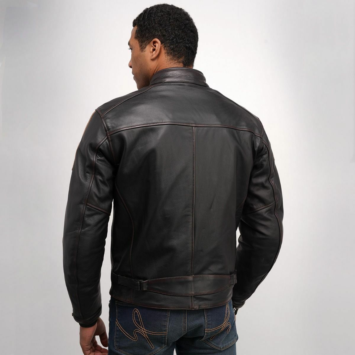 helstons｜エース オールディーズ レザー ジャケット｜｜モデル着用