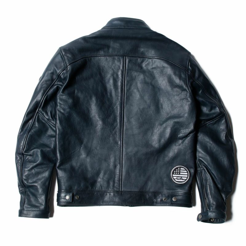 helstons｜インディ レザー ジャケット｜ブルー