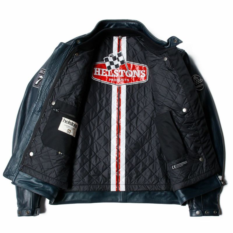 helstons｜インディ レザー ジャケット｜ブルー