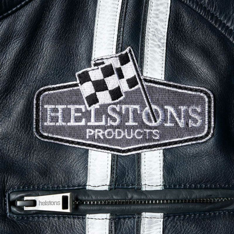helstons｜インディ レザー ジャケット｜ブルー