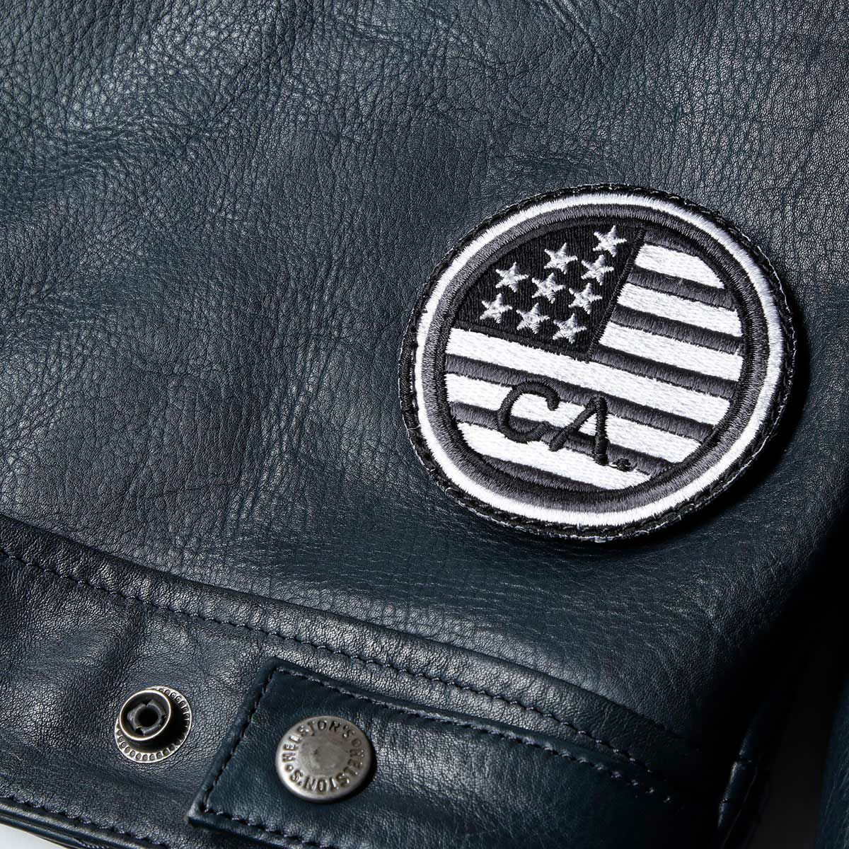 helstons｜インディ レザー ジャケット｜ブルー