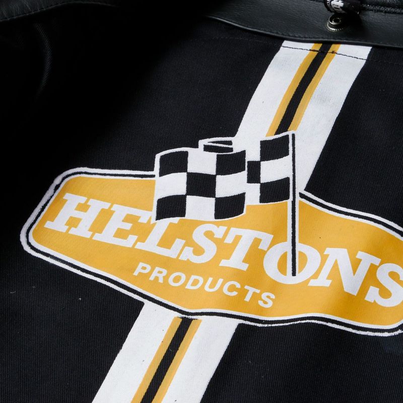 helstons｜インディ レザー ジャケット｜ブラック×ホワイト