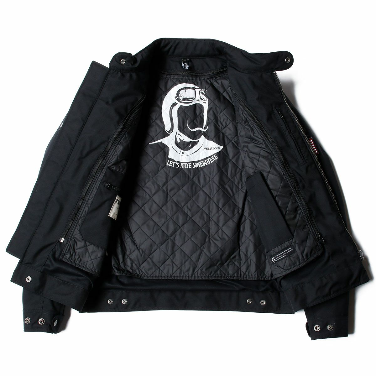 helstons｜コブラ スネーク ジャケット｜ファブリック｜ブラック