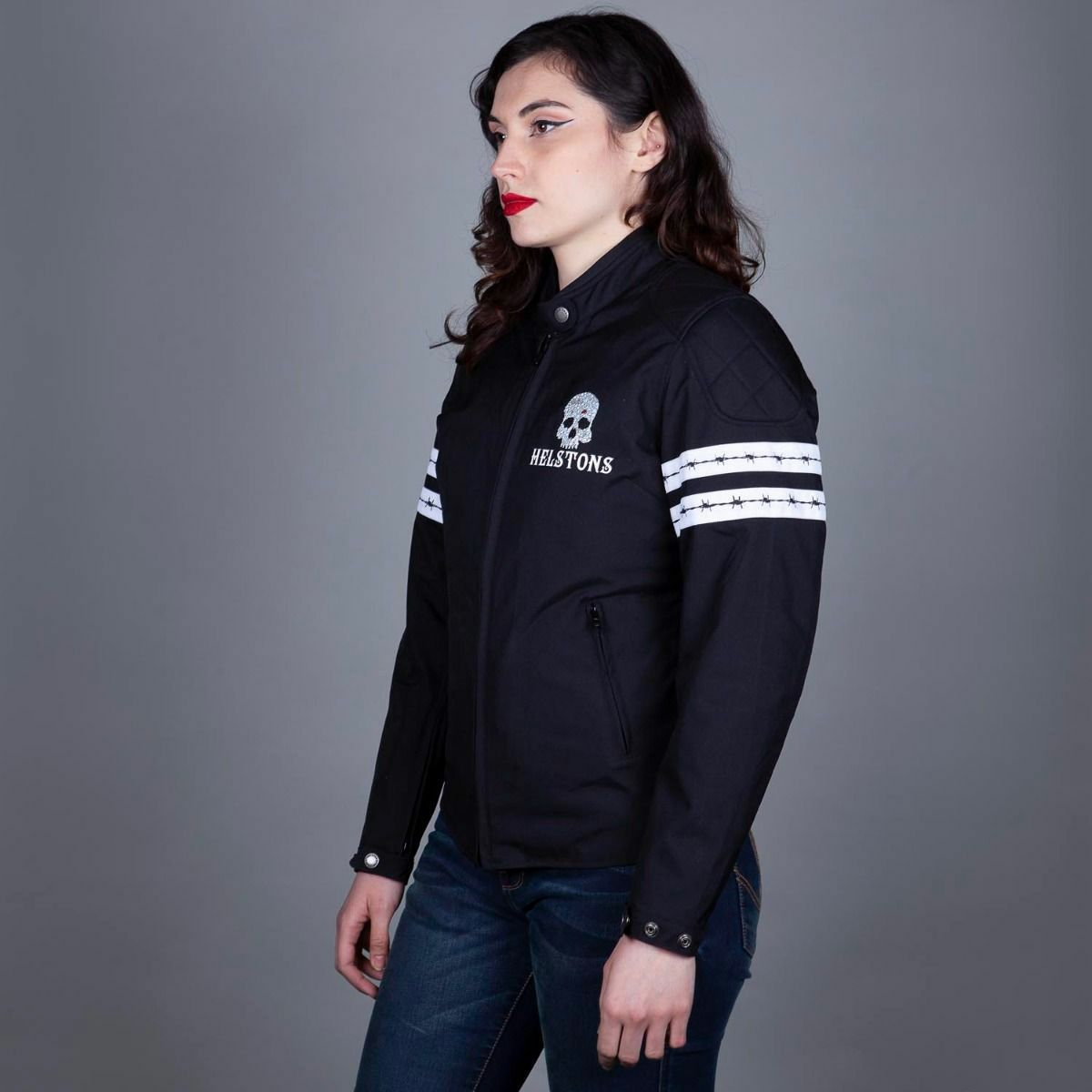 helstons｜レディース タルガ ジャケット｜ファブリック｜ブラック